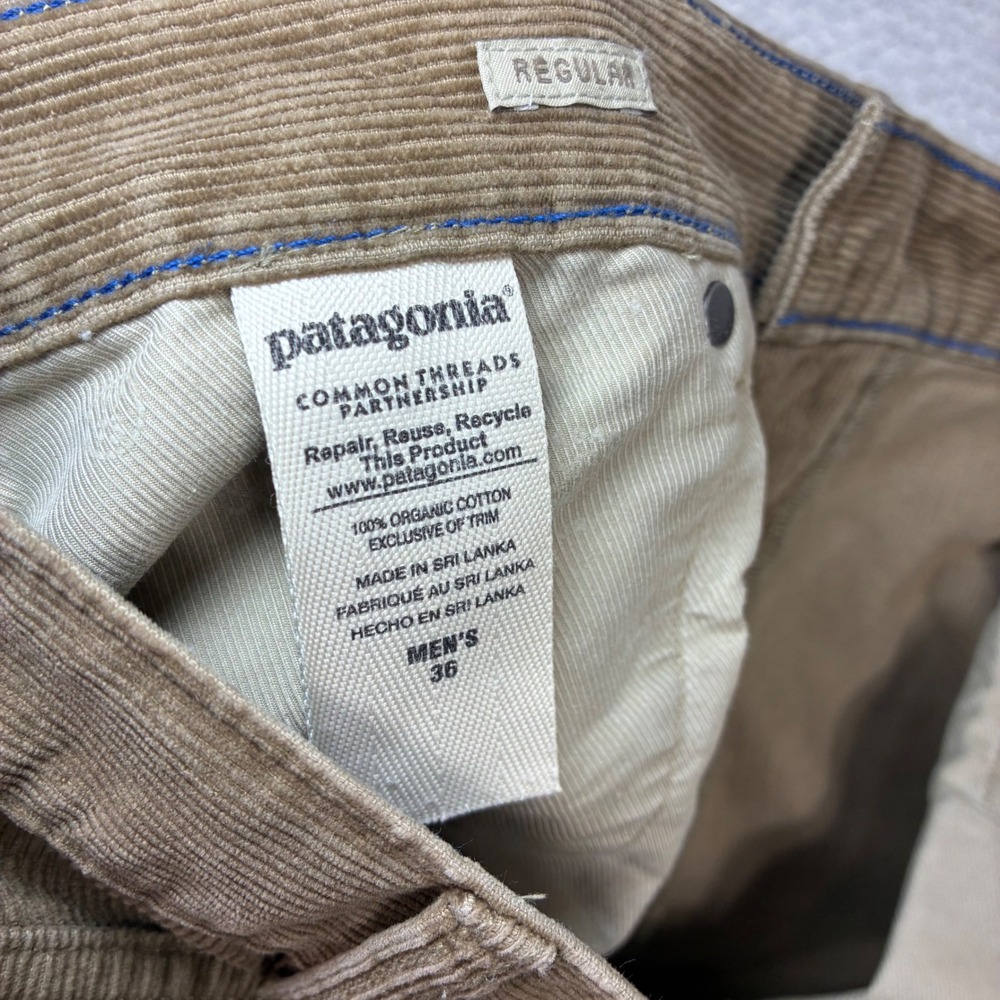 Patagonia Iron Clad Corduroy Pant Men 36x32 Brown Organic Cotton Straight Preppy - Picture 10 of 10